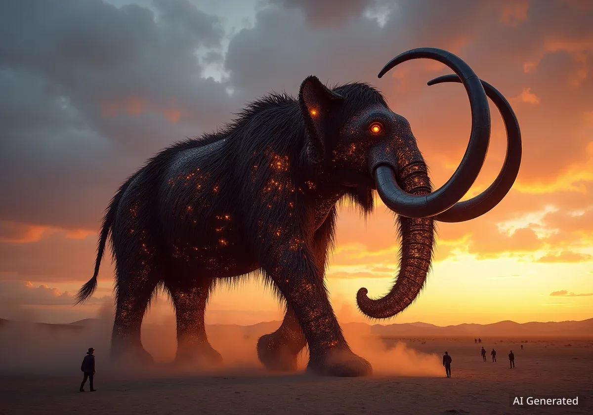 Montana Artist Debuts 8,000-Pound Mammoth at Burning Man