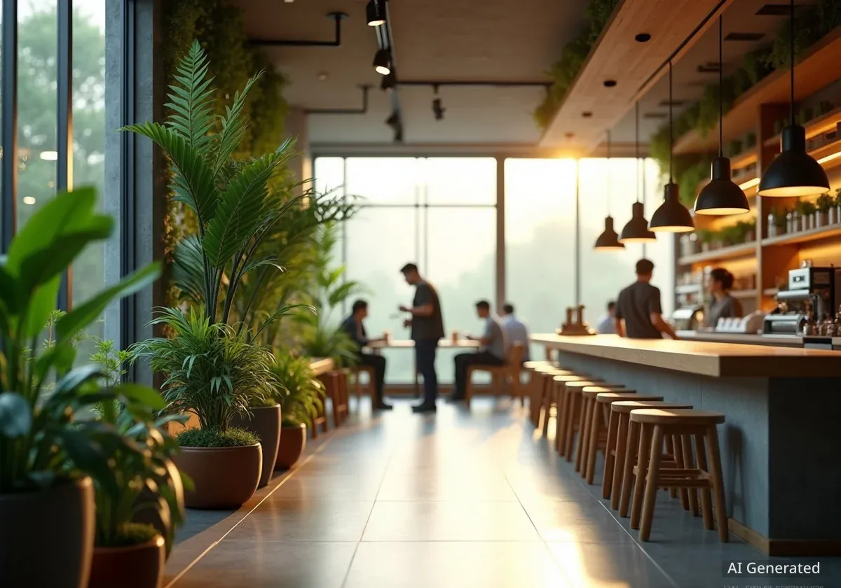 Seoul Coffee Shop Blends Nature with Interior Design