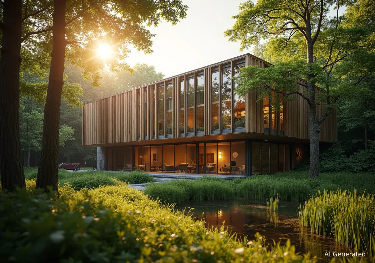 Adimab Research Building Blends with New Hampshire Forest