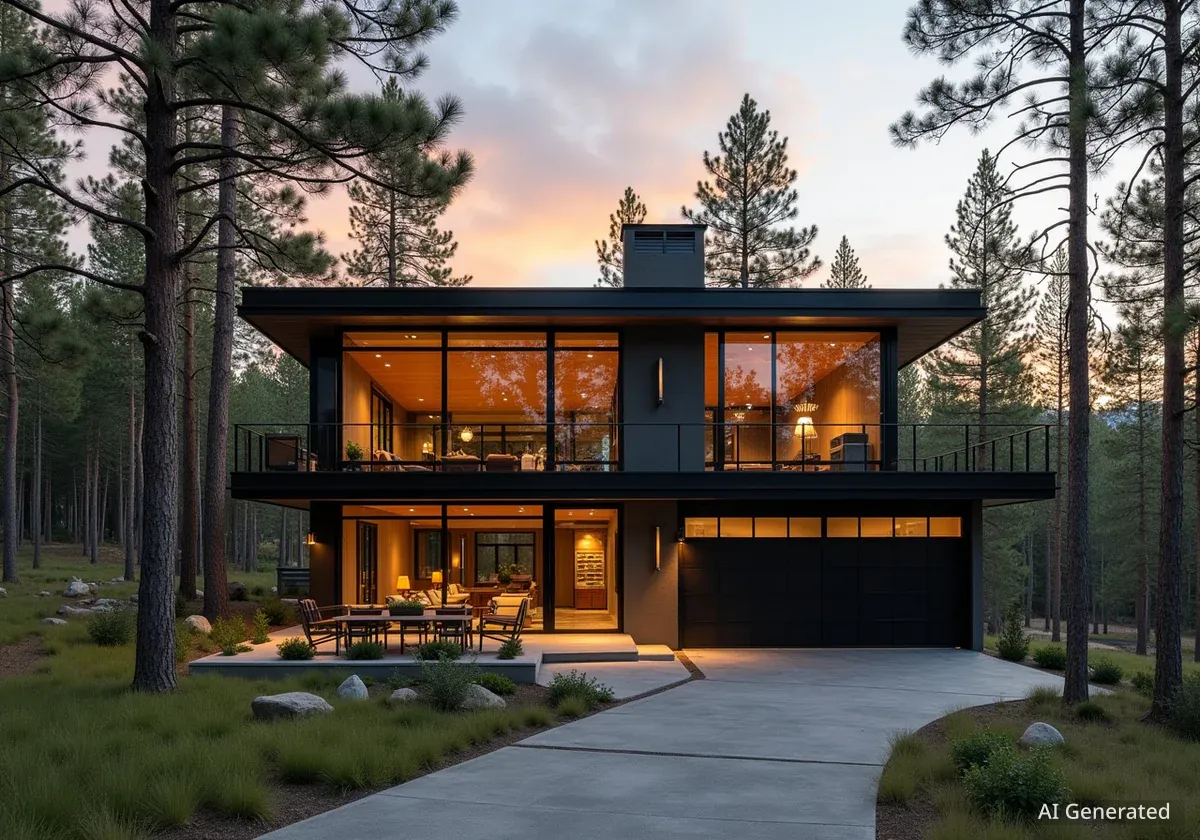 Modern Industrial Home Built in Aspen Forest