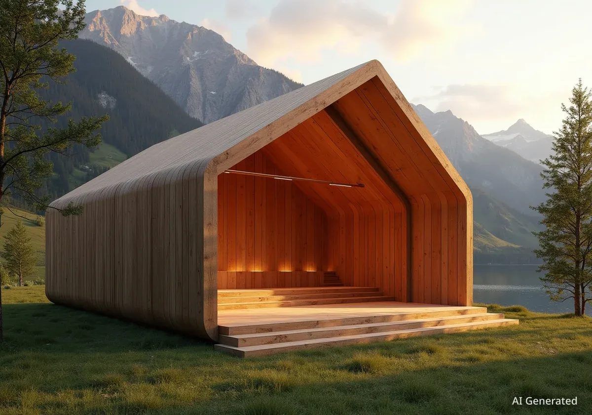 Temporary Open-Air Theater Opens in Swiss Alps