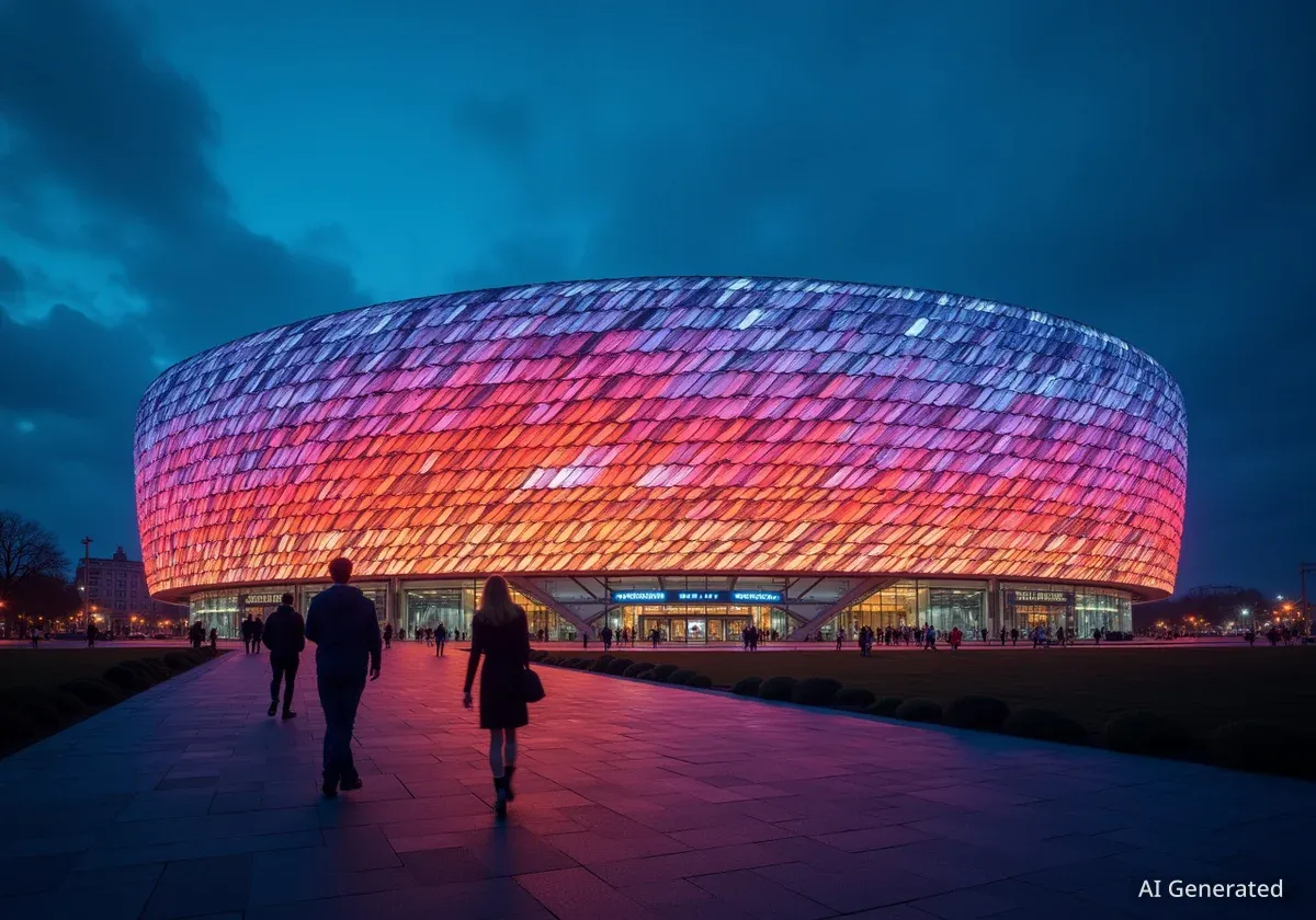 Rabat Stadium Features Parametric LED Facade