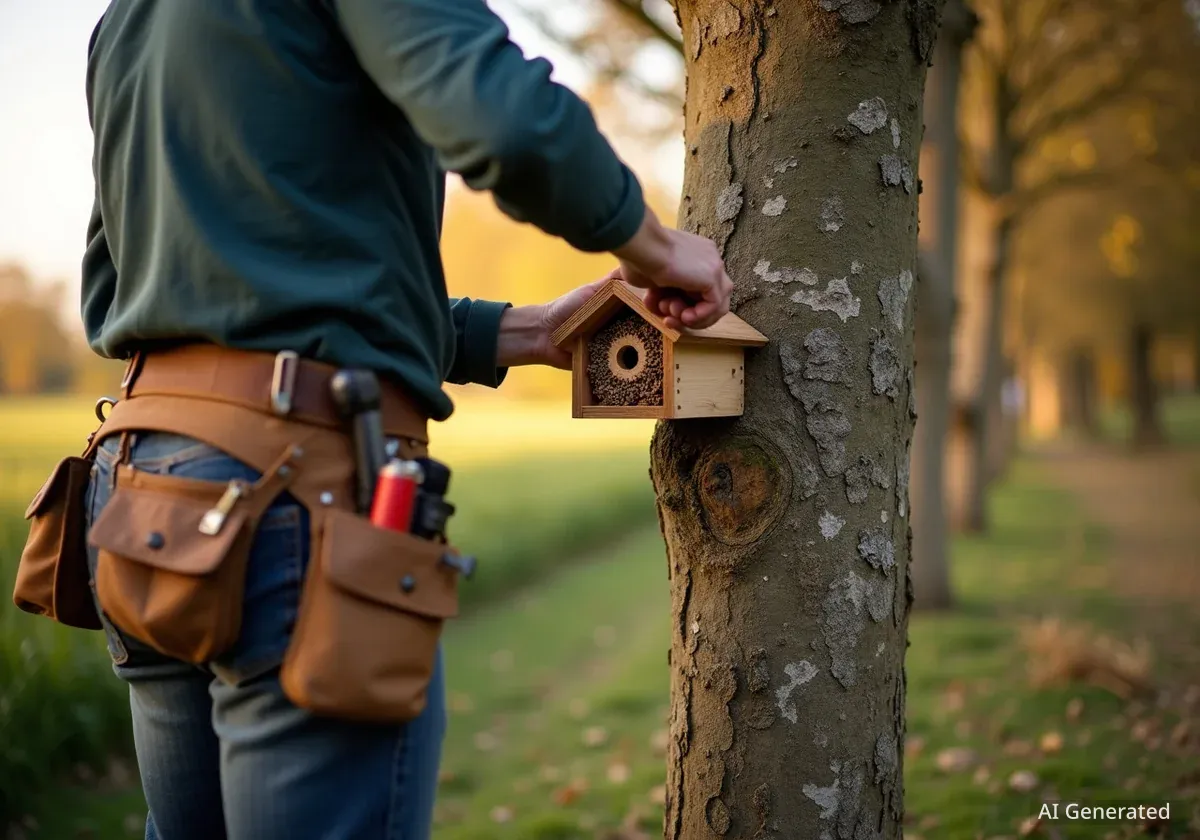 Carpenter Builds Homes for Declining Bee Populations