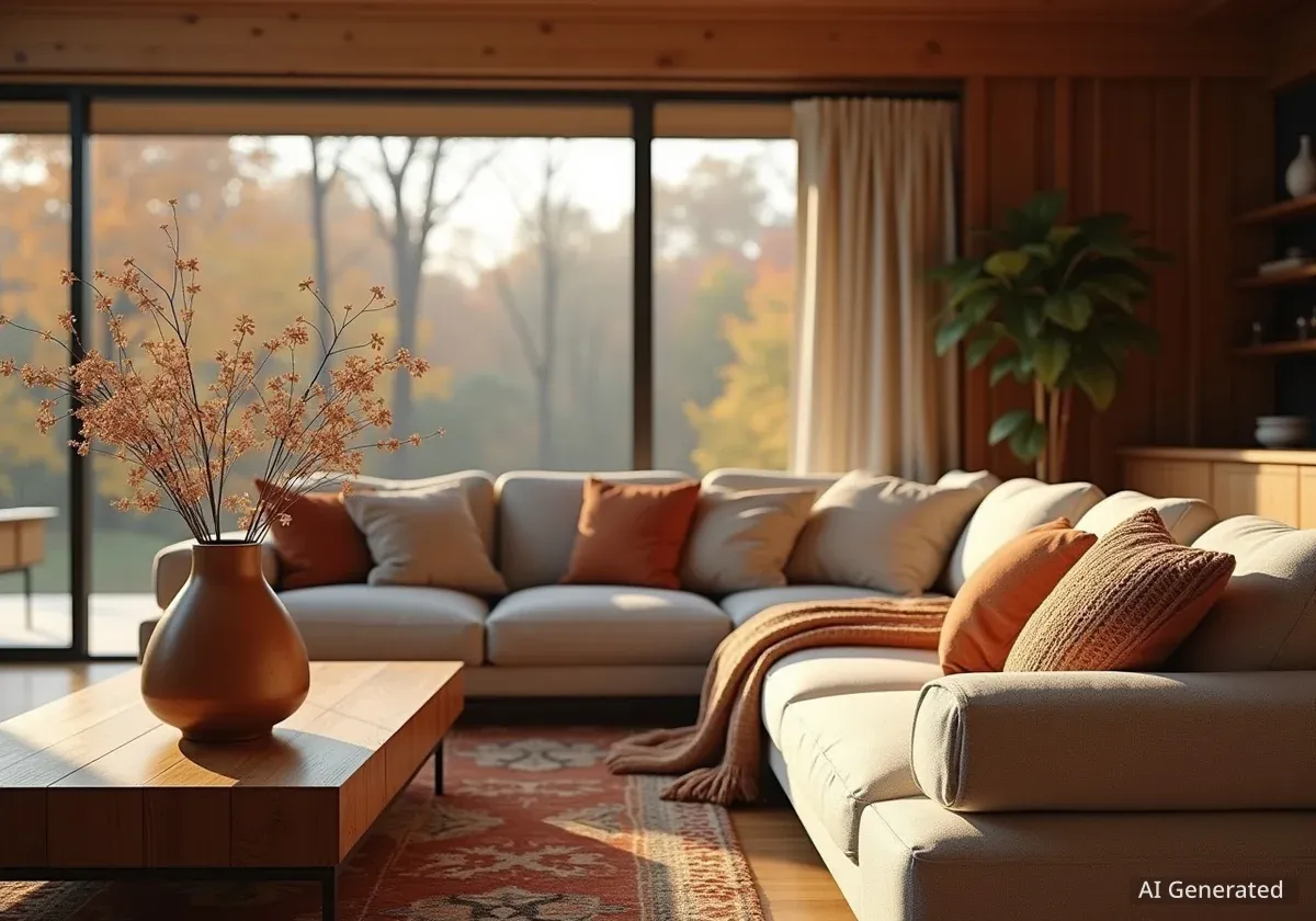 Autumnal Tones in Eight Global Living Spaces