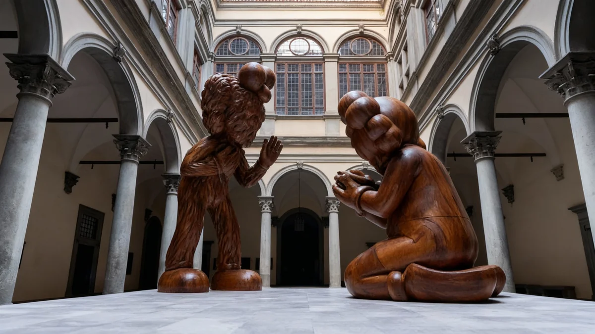 KAWS Installation Explores Digital Connection in Florence