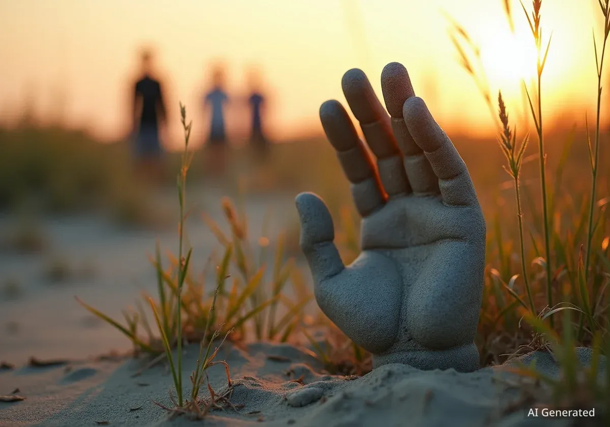 Concrete Hand Sculptures Become Lowcountry Treasure Hunt