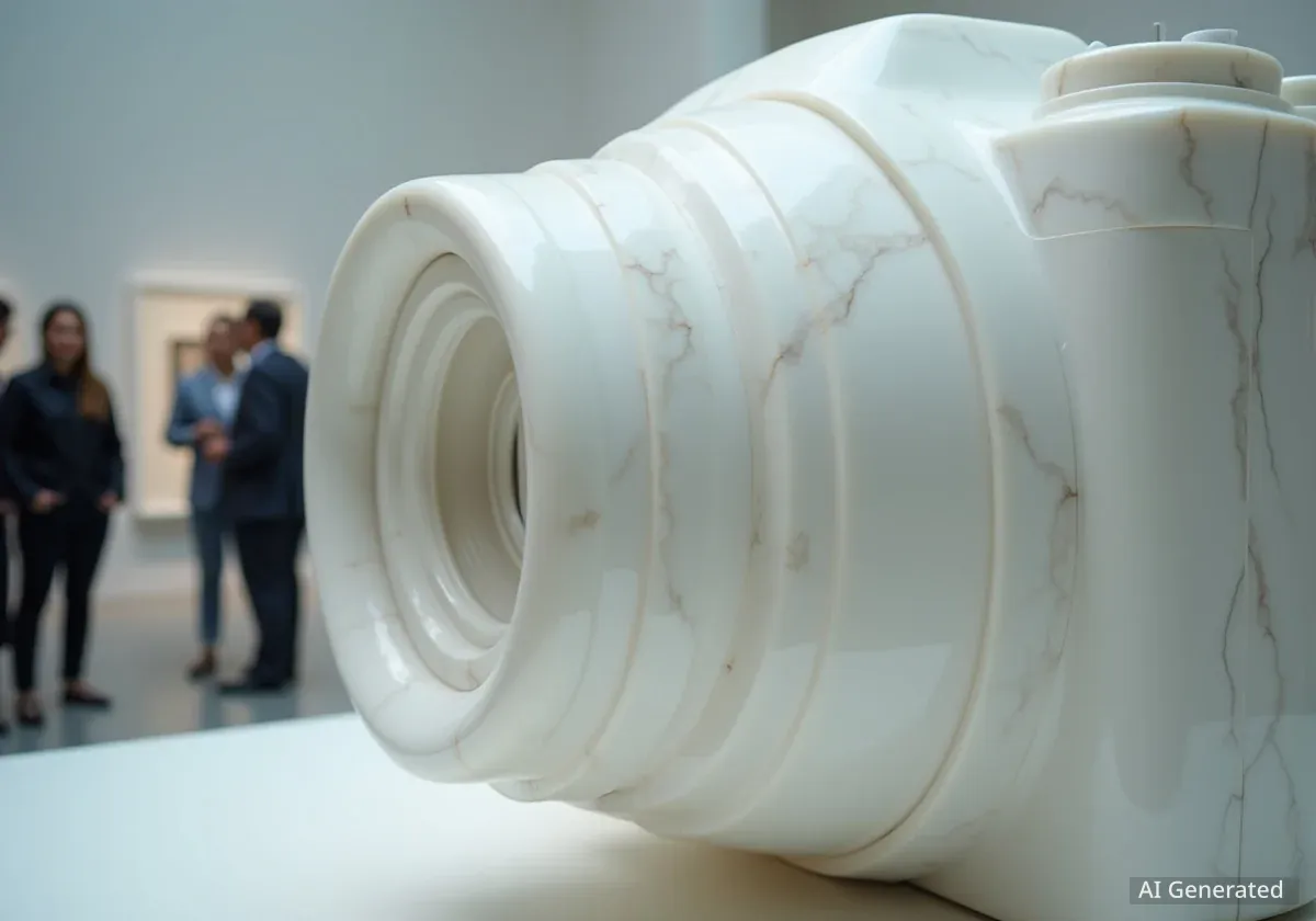 Leica Unveils 375-Pound Marble Camera Sculptures
