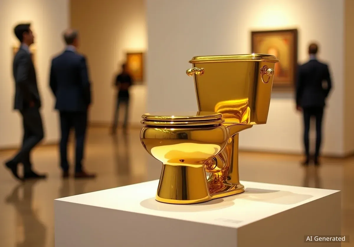 Solid Gold Toilet Returns to Auction Market