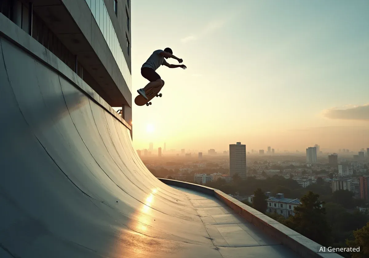 Largest Skateboard Ramp Built on Brazil Building
