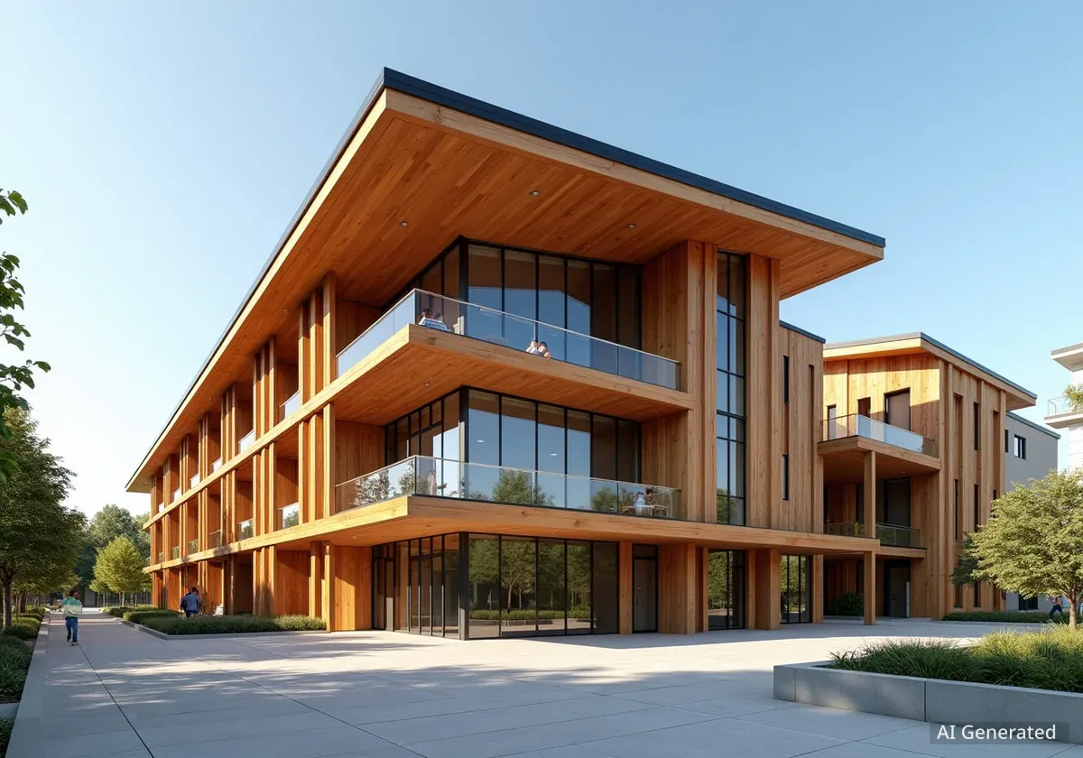 Arkansas University Opens First Mass-Timber Building