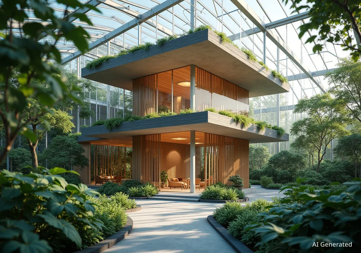 Moon Pavilion Transforms Greenhouse in Huizhou