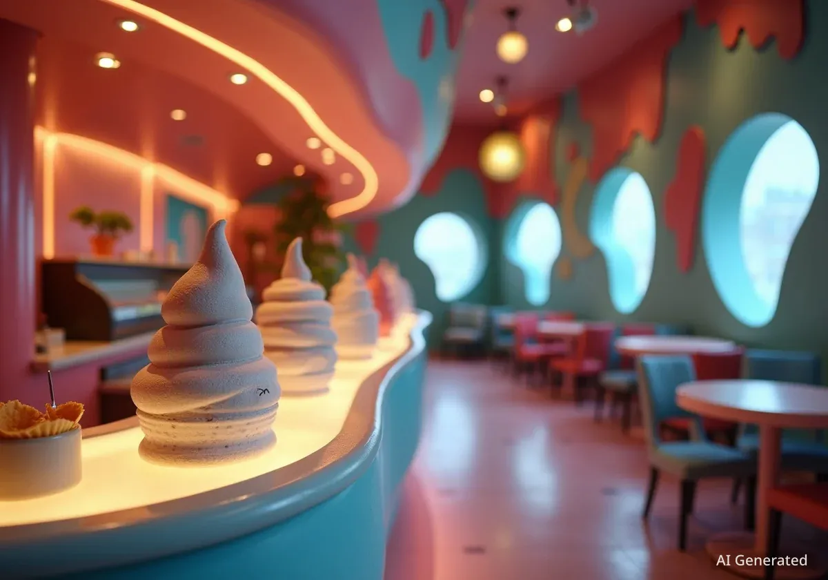 Foguel Studio Designs Theatrical Ice Cream Shop in Argentina