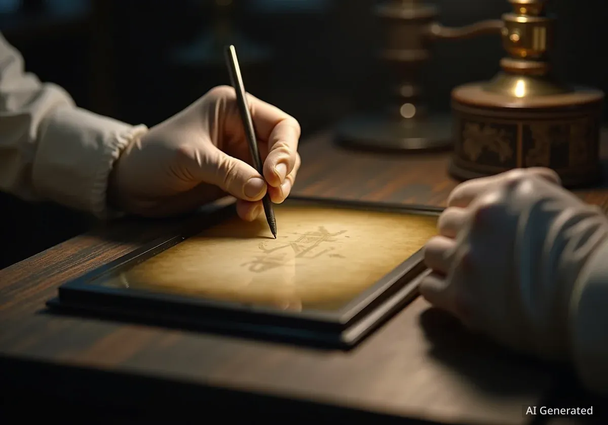 Antique Retouching Desk Served as 19th Century Photoshop