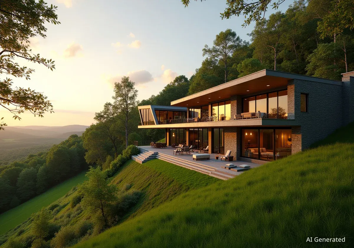 A $3 Million Home Built into a Pennsylvania Hillside