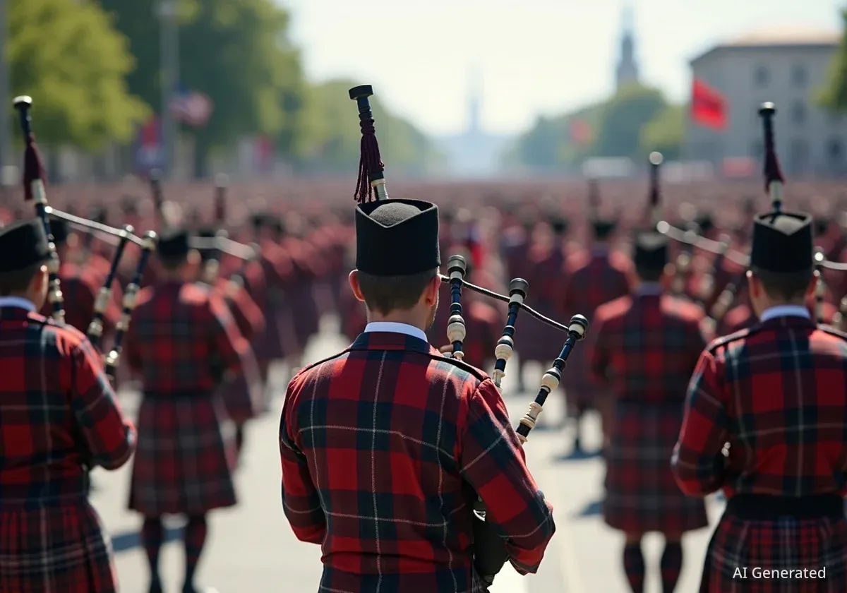 Melbourne Pipers Set New World Record for AC/DC Classic